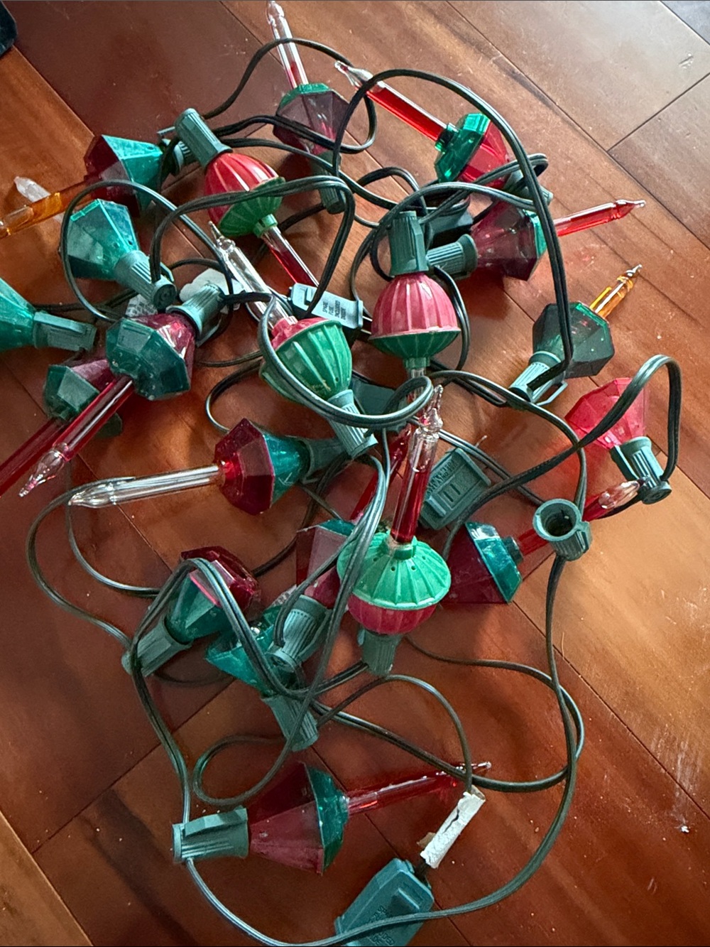 3 Strands Vintage Bubble Lights Octagonal and Traditional Christmas